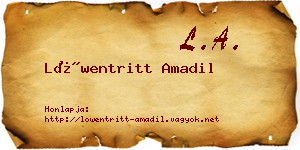 Löwentritt Amadil névjegykártya